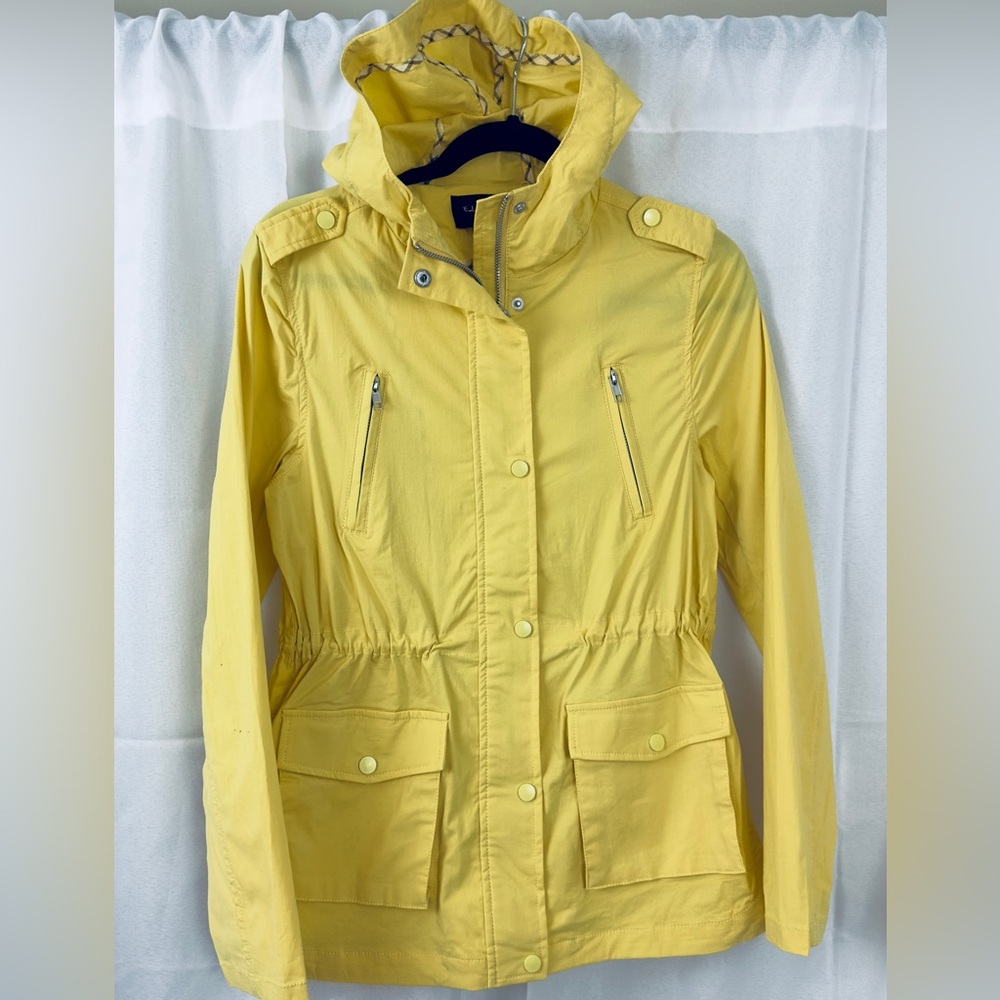 Eden Society- Holly Sunshine Yellow Hooded Cargo Jacket Adjustable Waist…